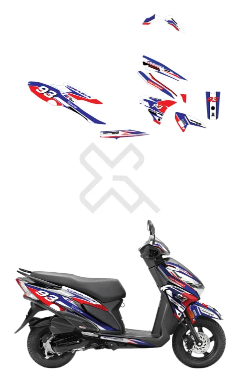 Project 93 Edition Full Body Sticker Compatible with Grazia BS4 | Printed In Premium Gloss Vinyl With FPF(Fade Protection Film), Water Proof, Precut Sticker, Pack Of 1 Compatible with Both Side